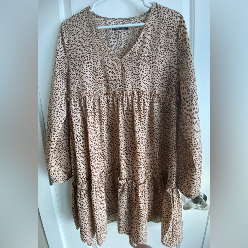 Cheetah Print Babydoll dress